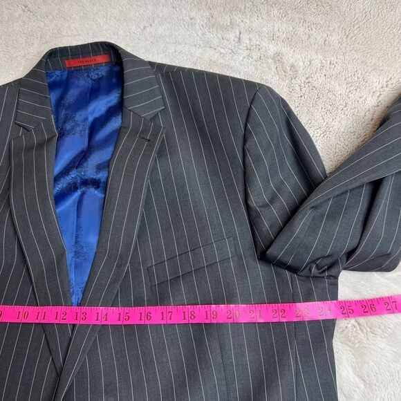 Ted Baker Gray Sport Coat Blazer Mens 48R No Ordinary Joe Mob Boss Formal - Picture 8 of 12